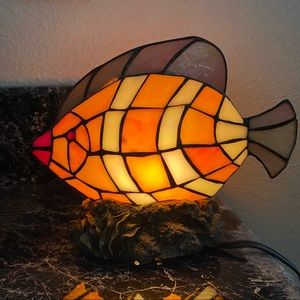 Fish Stained glass table light